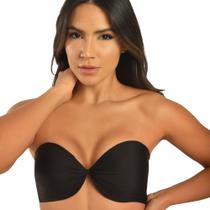 Sutia Sem Alcas de Alta Sustentacao Nayane Rodrigues Push Up Liso com Bojo e Aro Confortavel