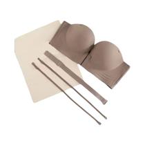 Sutiã Sem Alças Push up Sem Fio Top Tubular Antiderrapante Com Fecho Lateral Para Mulheres Roupas De