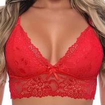 Sutiã Sem Bojo Cropped Top Renda Avulso