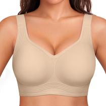 Sutiã Sem Costura Plus Size Sem Fio OEAK 5XL Creme Sutiã Sem Costura Plus Size Sem Fio OEAK 5XL Creme