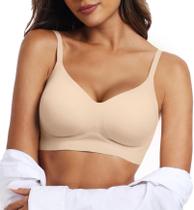Sutiã sem fio OEAK Comfortable Push Up Full Support Beige XL