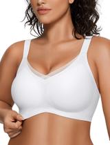 Sutiã sem fio OEAK V Mesh Comfortable Support, camiseta branca 2GG