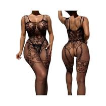 Sutiã Sem Fundo Em Rede Lingerie Macacão Transparente Roupa Íntima Sexy Meias Ultra Quentes