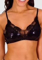 Sutiã Sensual com Lantejoulas e Renda Beliscão Sensualle