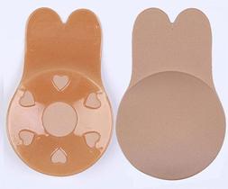 Sutiã Silicone Invisível Levanta Seios Orelha de Coelho (Bege, GG) Sutiã Silicone Invisível Levanta Seios Orelha de Coelho (Bege, GG)