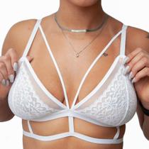 Sutiã Strappy Confeccionado Com Renda Encaixe Perfeito Alças Ajustáveis C23