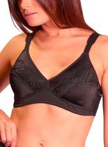 Sutiã Sustentação Duloren 111204 Linea Sensualite Sem Bojo Sem Aro Renda Microfibra T. 44/52