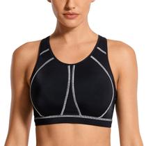 Sutiã SYROKAN 38DD Plus Size com Bojo e Costas Nadador Preto