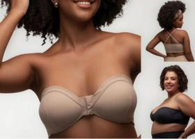 Sutiã Tomara Kipare Yohn Evolução do sem alça, Sem Alça Que Não Cai com Sustentação Real, Fecho Frontal e Alças Removíveis Do PP ao Plus Size