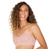 Sutiã Top Alça Fina Regulável com Bojo Removível sem Costura Blush Zee Rucci Sutiã Top Alça Fina Regulável com Bojo Removível sem Costura Blush Zee Rucci