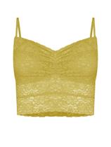 Sutia top alongado com bojo removivel em renda - verde maca - hope