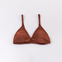Sutiã top básico transpassado bronze Sutiã top básico transpassado bronze