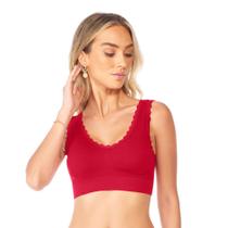 Sutiã Top com Renda e Bojo Removível sem Costura Scarlet Sutiã Top com Renda e Bojo Removível sem Costura Scarlet