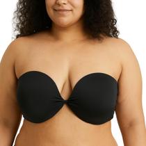 Sutiã Top Decote Plus Size Reforçado Sem Alças Com Aro e Bojo Corpo Nú - Corpo Nu Sutiã Top Decote Plus Size Reforçado Sem Alças Com Aro e Bojo Corpo Nú - Corpo Nu