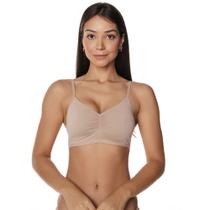 Sutiã Top Franzido Liso Básico sem Bojo Frelith Sutiã Top Franzido Liso Básico sem Bojo Frelith
