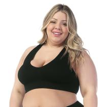 Sutiã Top Nadador Plus Size com Bojo Sem Costura Zee Rucci