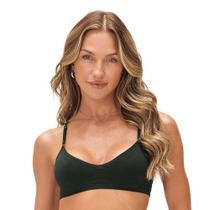 Sutiã Top Nadador sem Costura com Alças Reguláveis Preto Zee Rucci