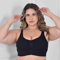 Sutiã Top Plus Size Zee Rucci Algodão Alças Reguláveis Bojo Removivel