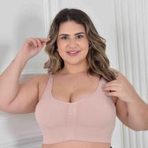 Sutiã Top Plus Size Zee Rucci Algodão Alças Reguláveis Bojo Removivel