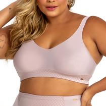 Sutiã Top Sem Bojo Moldado Reforçado Alça Larga Plus Size