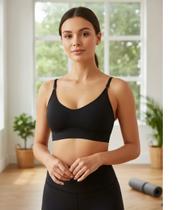 Sutiã top She Mash Alças e Bojo removivel em Microfibra sem costura Sutiã top She Mash Alças e Bojo removivel em Microfibra sem costura