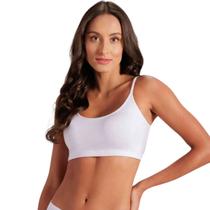 Sutiã Top Slim em Algodão com Bojo Removível Santa Passion .