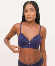 Sutiã Triângulo Com Bojo Laço Marisa Azul-37004