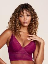 Sutia Triangulo Mini Corselet Em Renda - Cereja - Hope
