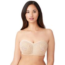 Sutiã Wacoal Halo Strapless Sheer Mesh 38DD Nude Tan