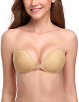 Sutiã Wingslove Sem Alças de Silicone Push-up Bege B Sutiã Wingslove Sem Alças de Silicone Push-up Bege B