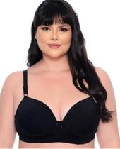 Sutiãn Plus Size Base Bojo Liso Reforçado Alça Ajustável