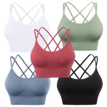 Sutiãs esportivos Evercute Cross Back com alças acolchoadas para ioga e fitness