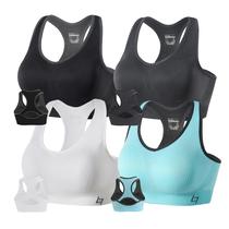 Sutiãs esportivos FITTIN Racerback acolchoados de alto impacto, pacote com 4 unidades XXL