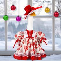 Suzile Goose Costume, roupa de baile de Natal para ganso de 23 polegadas Suzile Goose Costume, roupa de baile de Natal para ganso de 23 polegadas