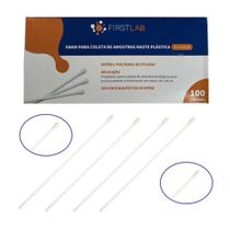 Swab Para Coleta de Amostras Haste Plastica Estéril Kit C/200 UN FirstLab Swab Para Coleta de Amostras Haste Plastica Estéril Kit C/200 UN FirstLab