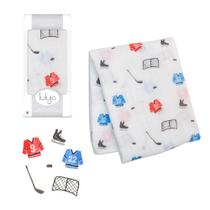 Swaddle Blanket lulujo Baby Cotton Musselin Hockey 120x120cm