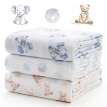 Swaddle Blanket Momcozy Best Wishes Whispering Bears & Elephants Swaddle Blanket Momcozy Best Wishes Whispering Bears & Elephants