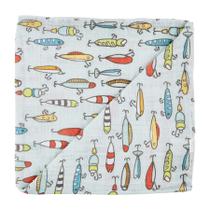 Swaddle Blanket Mud Pie Kids Fishing Musselin 47x47cm