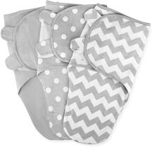 Swaddle Cobertor Baby Girl Boy Easy Adjustable 3 Pack Infant Sleep Sack Wrap Newborn Babies by Comfy Cubs (Small (0-3 Month), Gray)