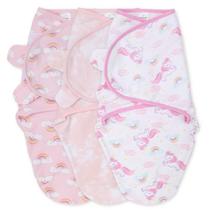 Swaddle Set The Peanutshell Rainbow Unicorn Baby Girl 0-3M Swaddle Set The Peanutshell Rainbow Unicorn Baby Girl 0-3M