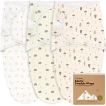Swaddle Sleep Sacks KeaBabies Organic, pacote com 3 pacotes de 0 a 3 meses Swaddle Sleep Sacks KeaBabies Organic, pacote com 3 pacotes de 0 a 3 meses