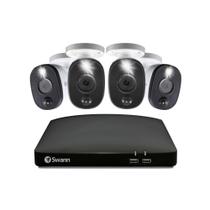 Swann DVR com fio 1080p, 8 canais, 4 câmeras, HD de 1 TB, visão noturna colorida