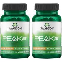 Swanson Maximum Strength Peak ATP-Natural Supplement Promoting Cellular Energy Support-Supports Physical Performance and Promote Healthy Blood Flow Support-(30 cápsulas vegetais, 400mg cada) 2 Pack