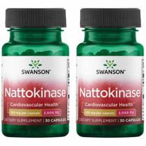 Swanson Nattokinase 2000 FU 100 mg, 30 cápsulas, 2 pacotes Swanson Nattokinase 2000 FU 100 mg, 30 cápsulas, 2 pacotes