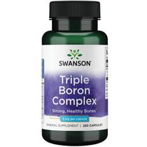 Swanson Triple Boron Complex - Natural Bone Health & Joint Support - Suplemento Mineral com Citrato, Aspartato e Glicinato - (250 Cápsulas) 2 Pack