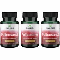 Swanson Ultra Policosanol 20mg 60 Cápsulas Kit com 3