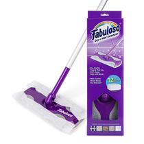 Sweeper Fabuloso Dry and Wet com 12 almofadas de limpeza a seco roxas Sweeper Fabuloso Dry and Wet com 12 almofadas de limpeza a seco roxas