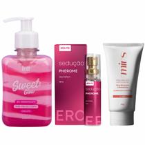 Sweet Glow Hidratante Aromatico Beijavel Chiclete e Clareador Corporal Virilha Axilas e Perfume de Bolso Sedução
