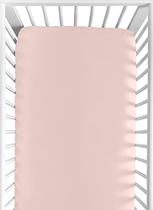 Sweet Jojo Designs Solid Blush Pink Girl Fitted Folha de Berço Bebê ou Berço Cama Infantil - para Vintage Floral Boho Shabby Chic Rose Flower Farmhouse Collection