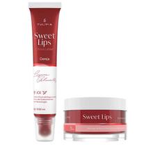 Sweet Lips Esfoliante e Gloss Labial, Tulipia, Cereja, Lábios Macios, Rejuvenescidos e Volumosos 15G